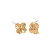 Tiny Gold Flower Earrings - GEE517 - Harlow Jewelry - 1