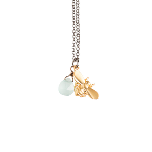 Cute 3-D Bee Necklace - GEN115 - Harlow Jewelry - 1