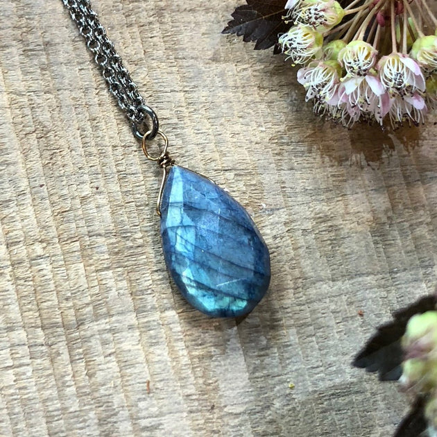 Large Labradorite Necklace – Harlow Jewelry