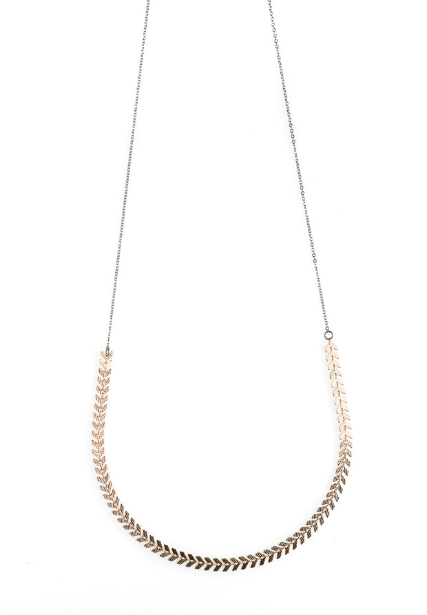Long Delicate Fishbone Chain Necklace harlow jewelry handmade jewelry