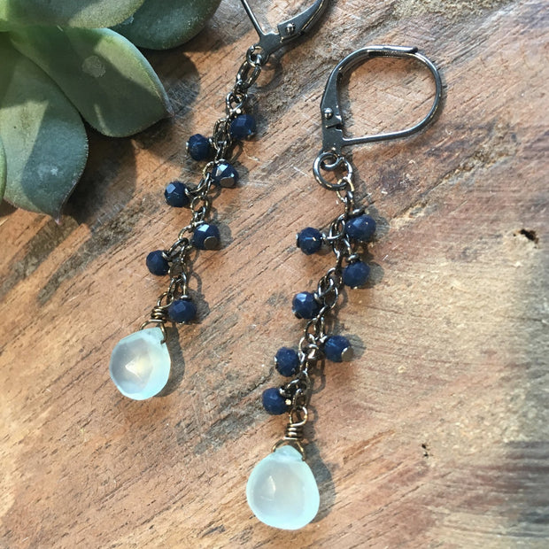 handmade earrings mint chalcedony crystal harlow jewelry portland or