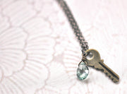 Tiny Key Necklace - GEN506 - Harlow Jewelry - 2