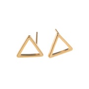 Gold Triangle Earrings - GEE514 - Harlow Jewelry - 1