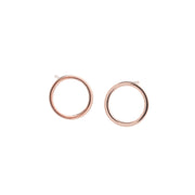 Rose Gold Circle Earrings - GEE516 - Harlow Jewelry - 1