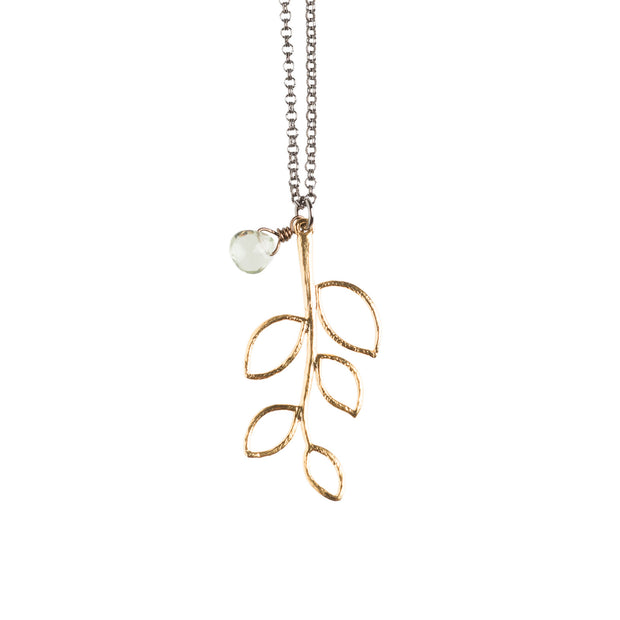 Gold Twig Necklace - GEN510 - Harlow Jewelry - 1