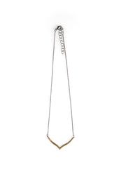 Single Brass Chevron Necklace - NHN49 - Harlow Jewelry