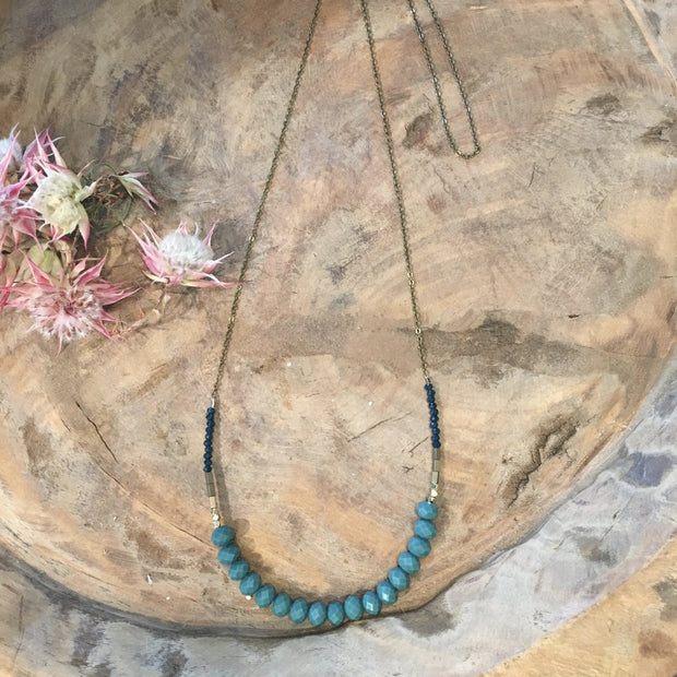Multicrystal Persian Long Necklace harlow jewelry handmade jewelry