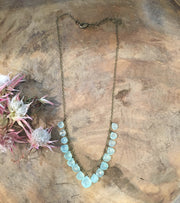 17 Mint Chalcedony Drops Necklace harlow jewelry handmade jewelry